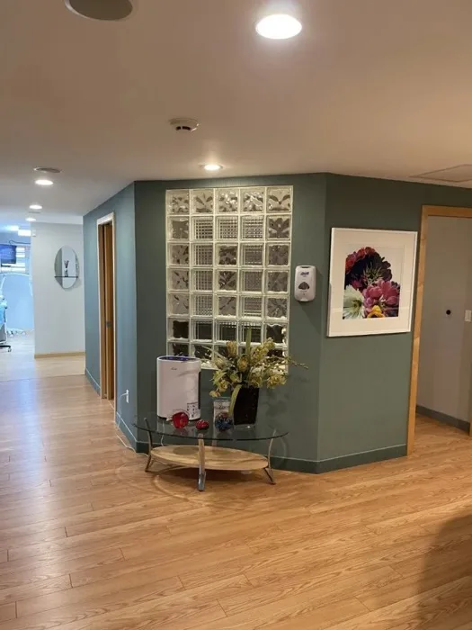 Hallway and waiting area inside the Hyannis dental office